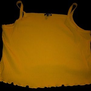 Mustard yellow Fashion Nova crop top. Size 3X